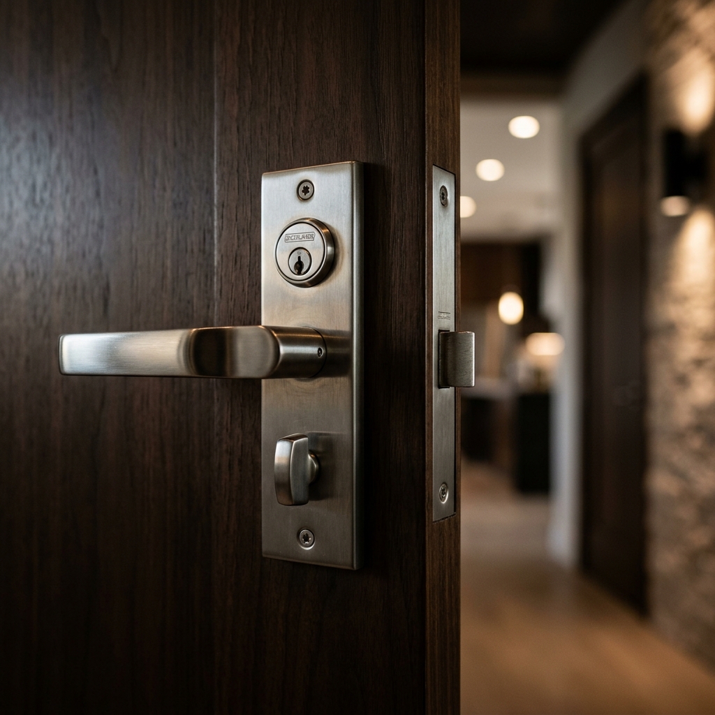 Lock and handle detail